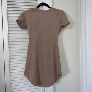 WantMyLook Suede Dress